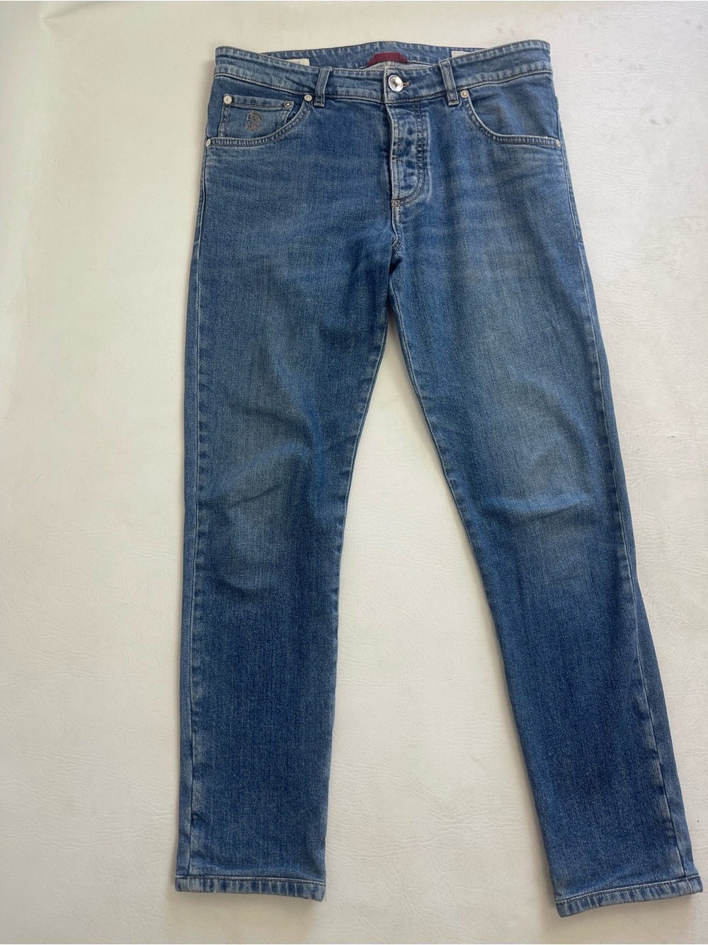 Brunello Cucinelli Skinny Fit Jeans IT 46 Made In Italy Button Fly Stretch Denim - Picture 2 of 15